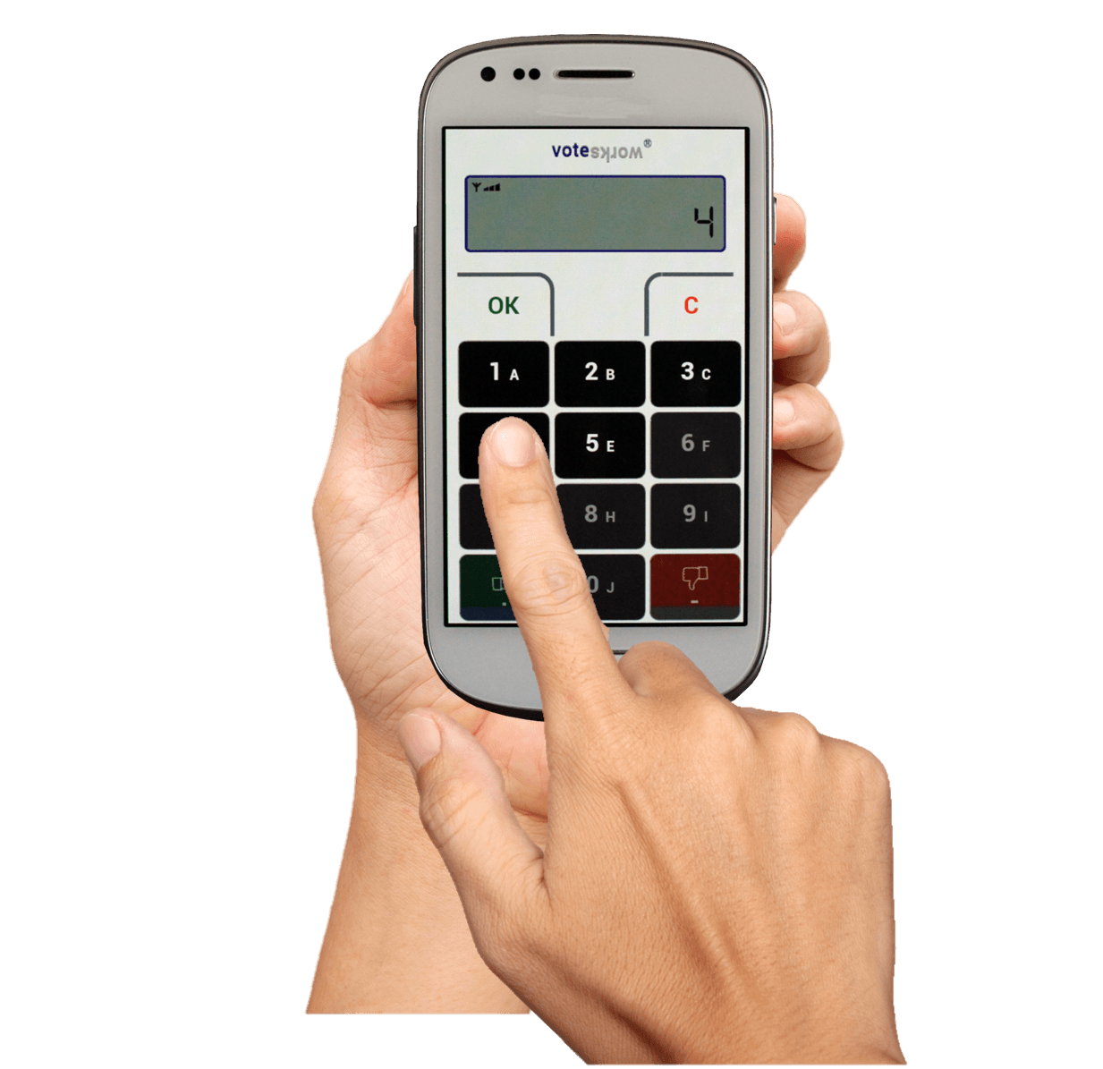 Smartphone In Hand Transparent PNG Image