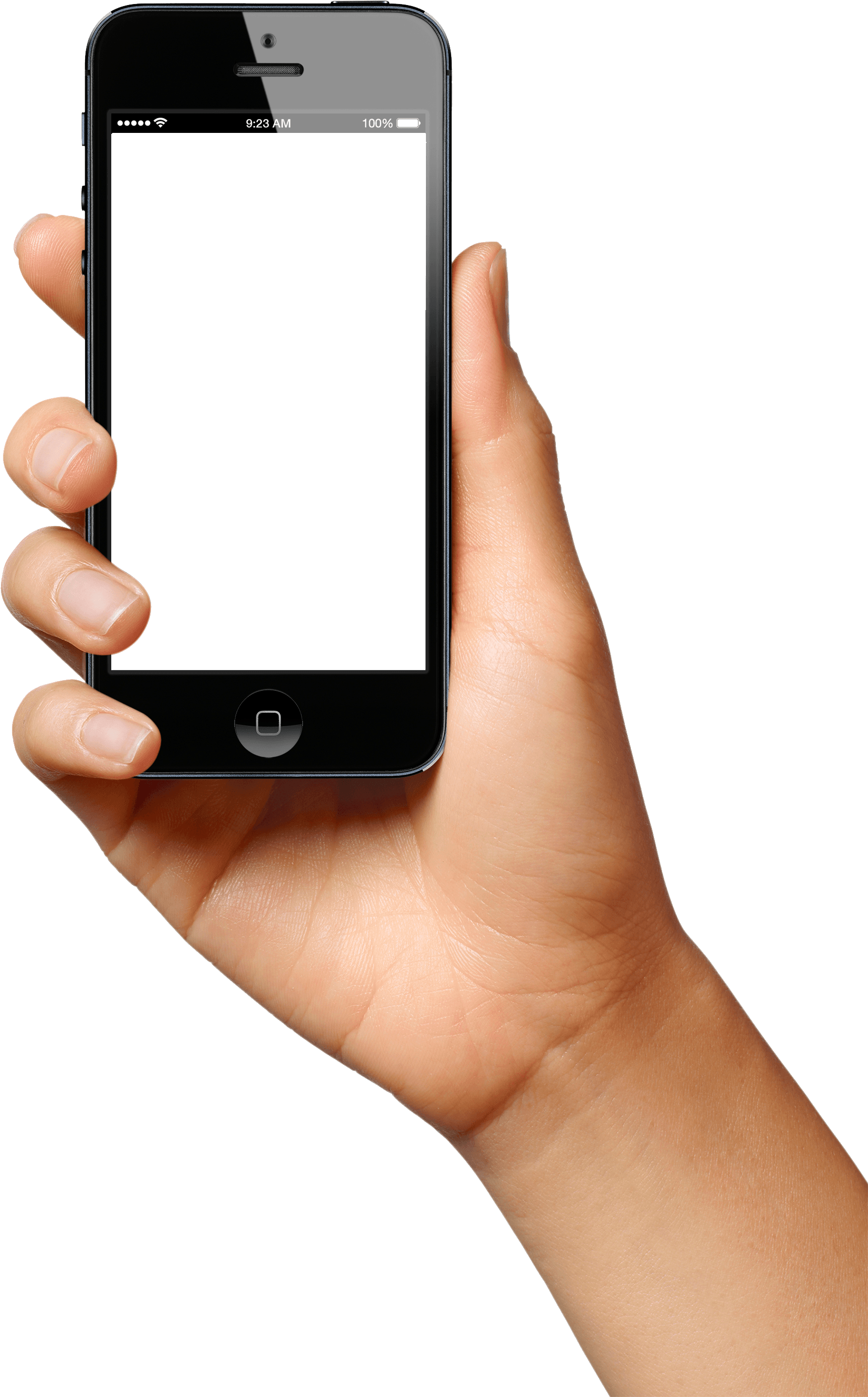 Smartphone In Hand Transparent PNG Image
