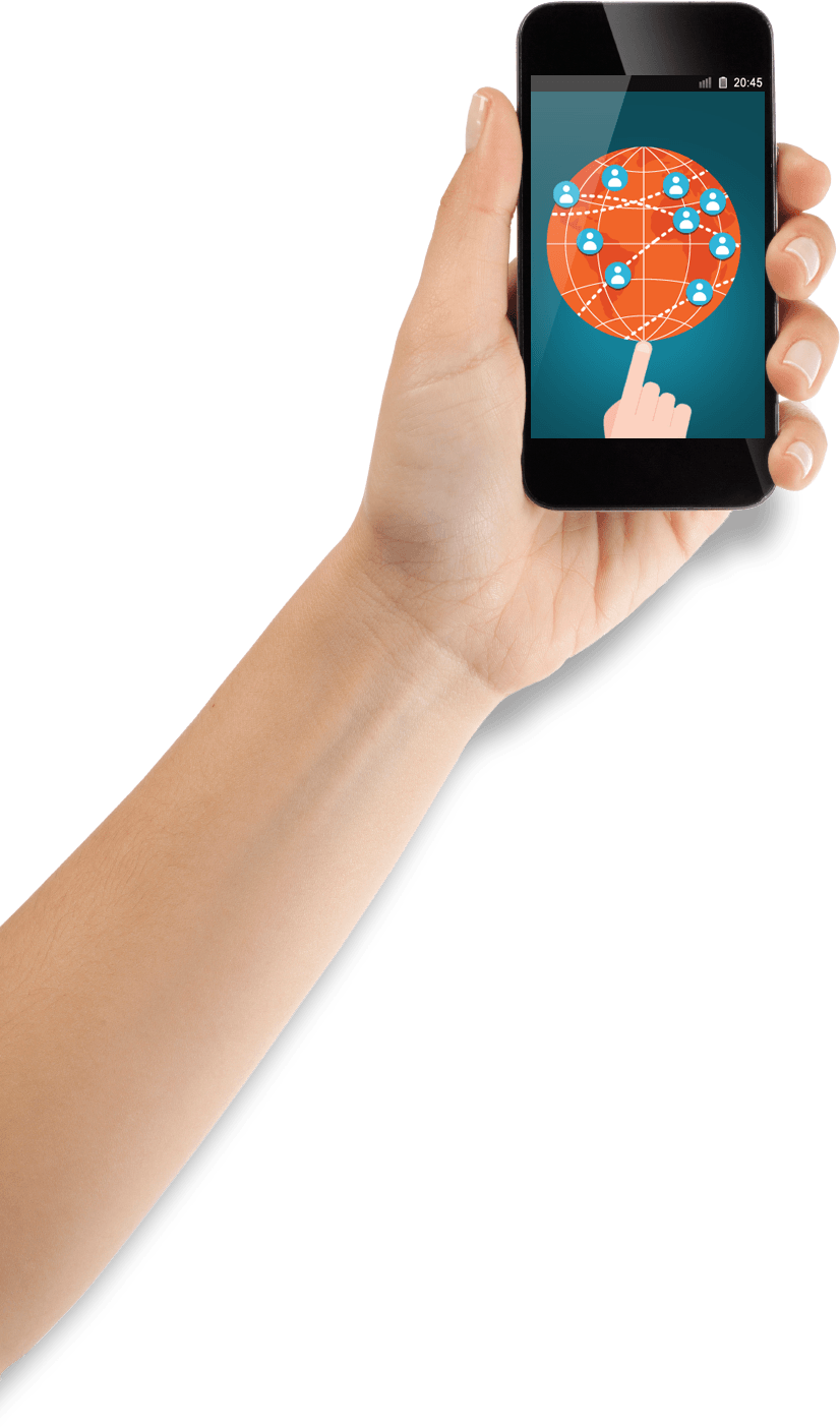 Smartphone In Hand Transparent PNG Image