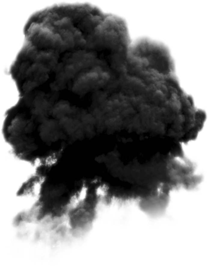 Explosion Black Smoke Transparent PNG Image