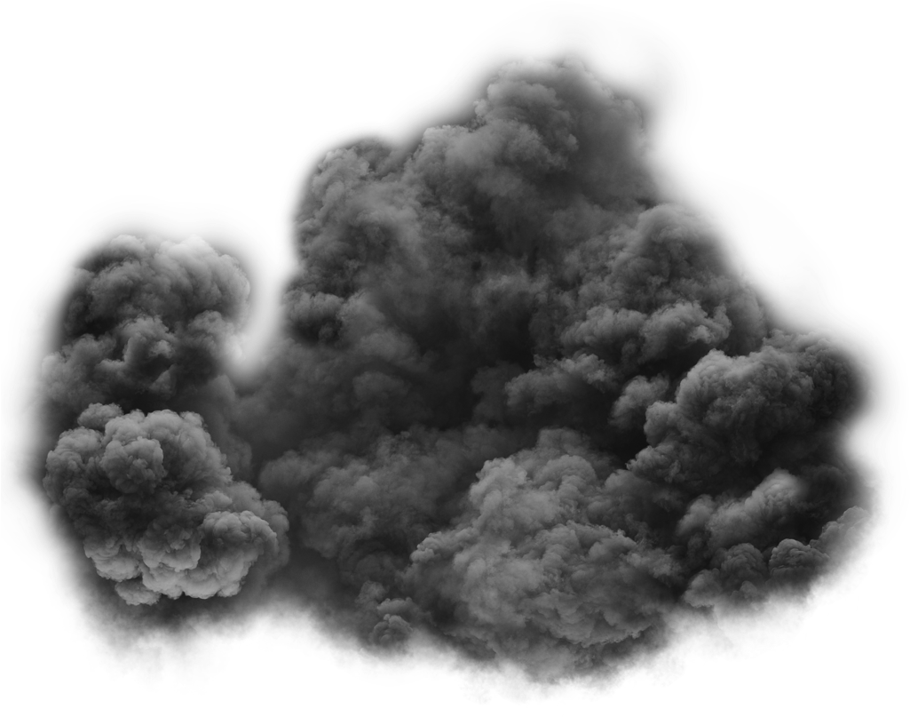 Dark Black Explosion Smoke Transparent PNG Image
