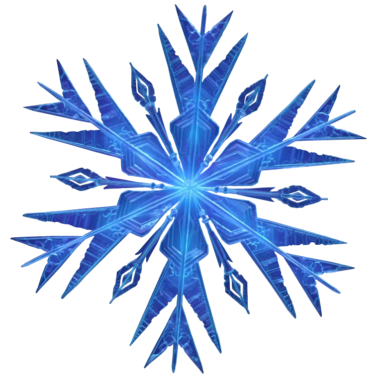 Frozen Snowflake Transparent PNG Image