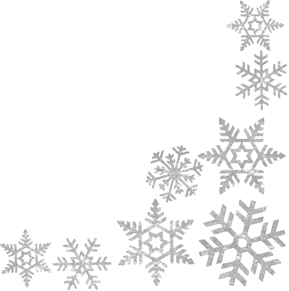 Snowflakes Border Frame Transparent PNG Image