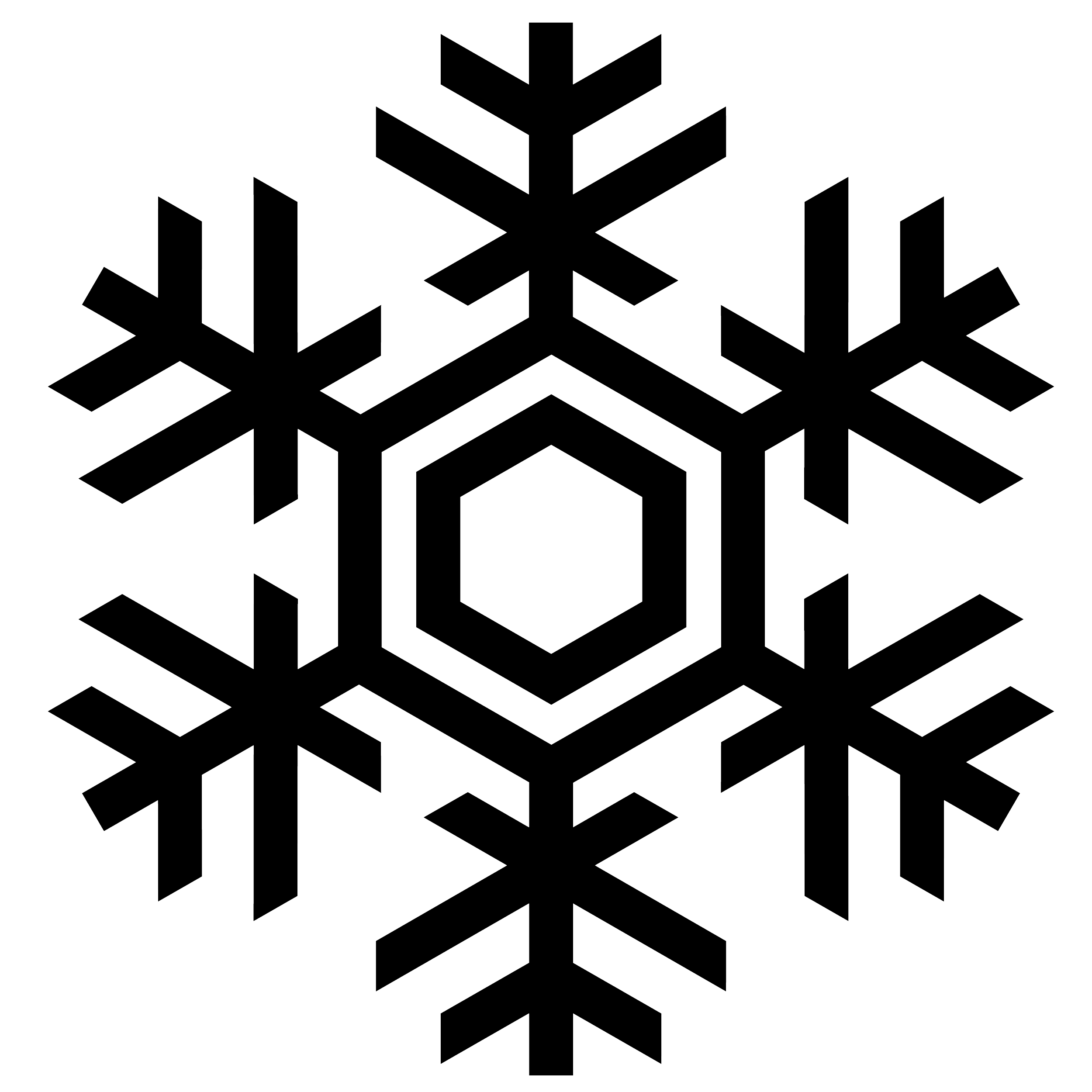 Snowflake Silhouette Transparent PNG Image