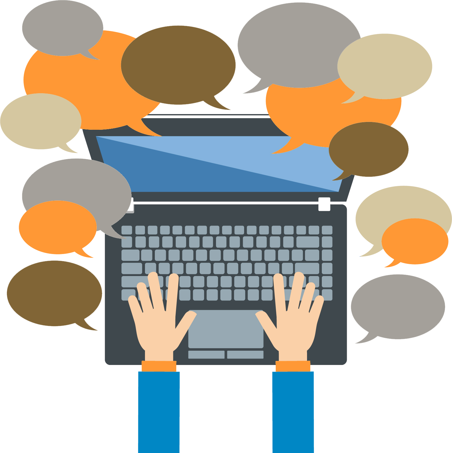 Media Laptop Social Transparent PNG Image