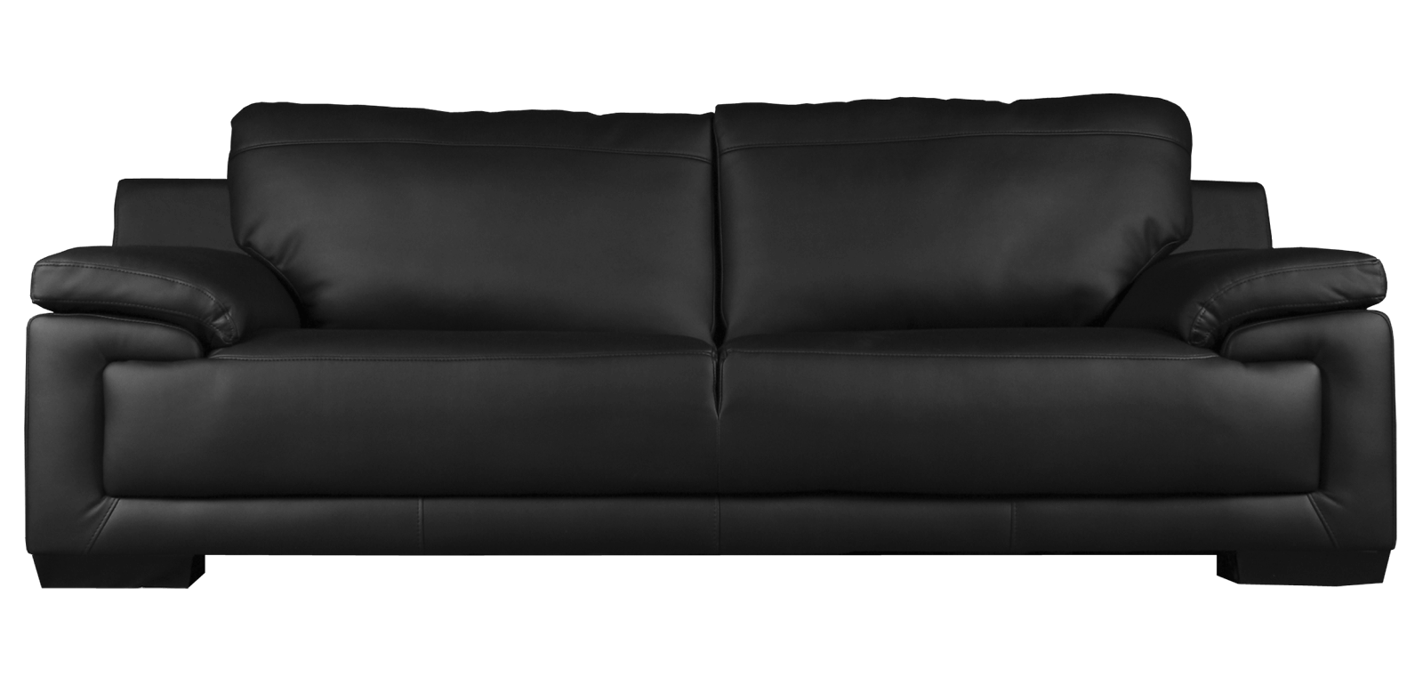 Black Sofa Transparent PNG Image