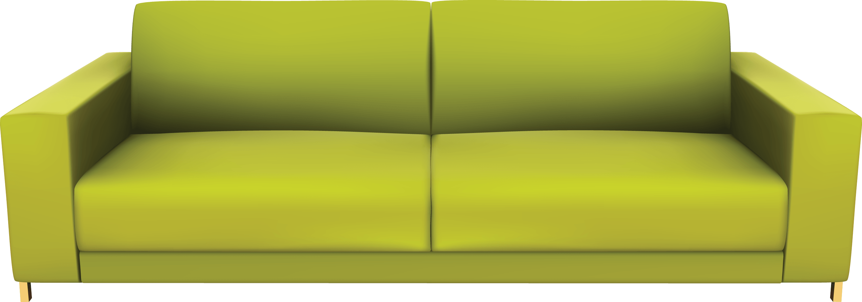 Green Sofa Transparent PNG Image