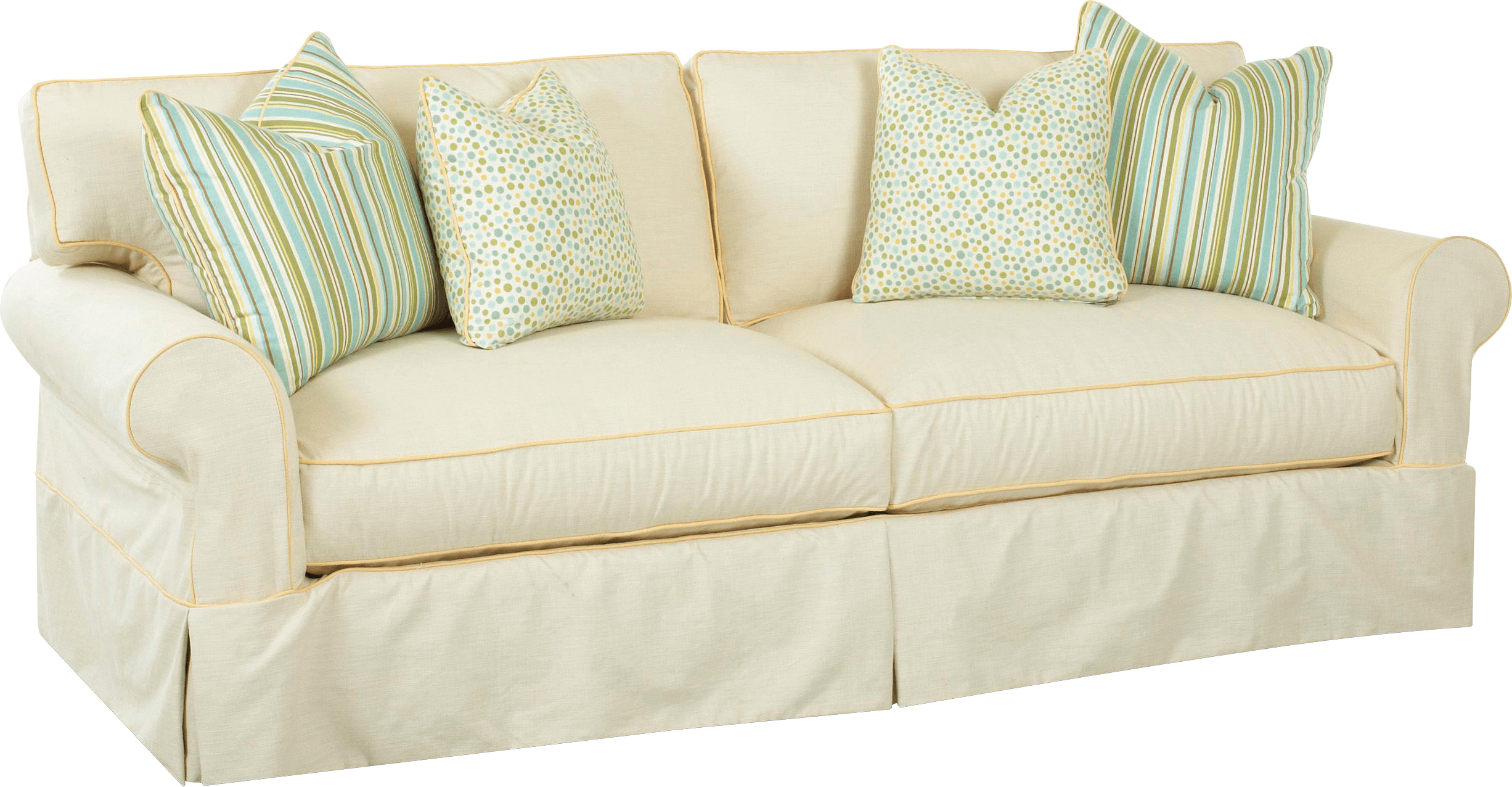 White Sofa Transparent PNG Image