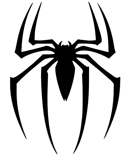 Black Spider Siluet Logo Transparent PNG Image