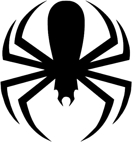 Black Spider Siluet Logo Transparent PNG Image