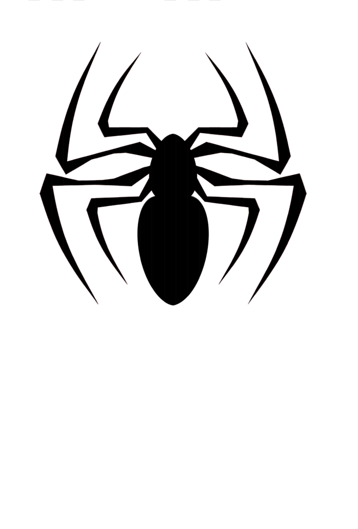 Black Spider Siluet Logo Transparent PNG Image