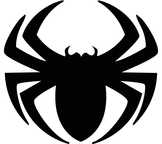 Black Spider Siluet Logo Transparent PNG Image