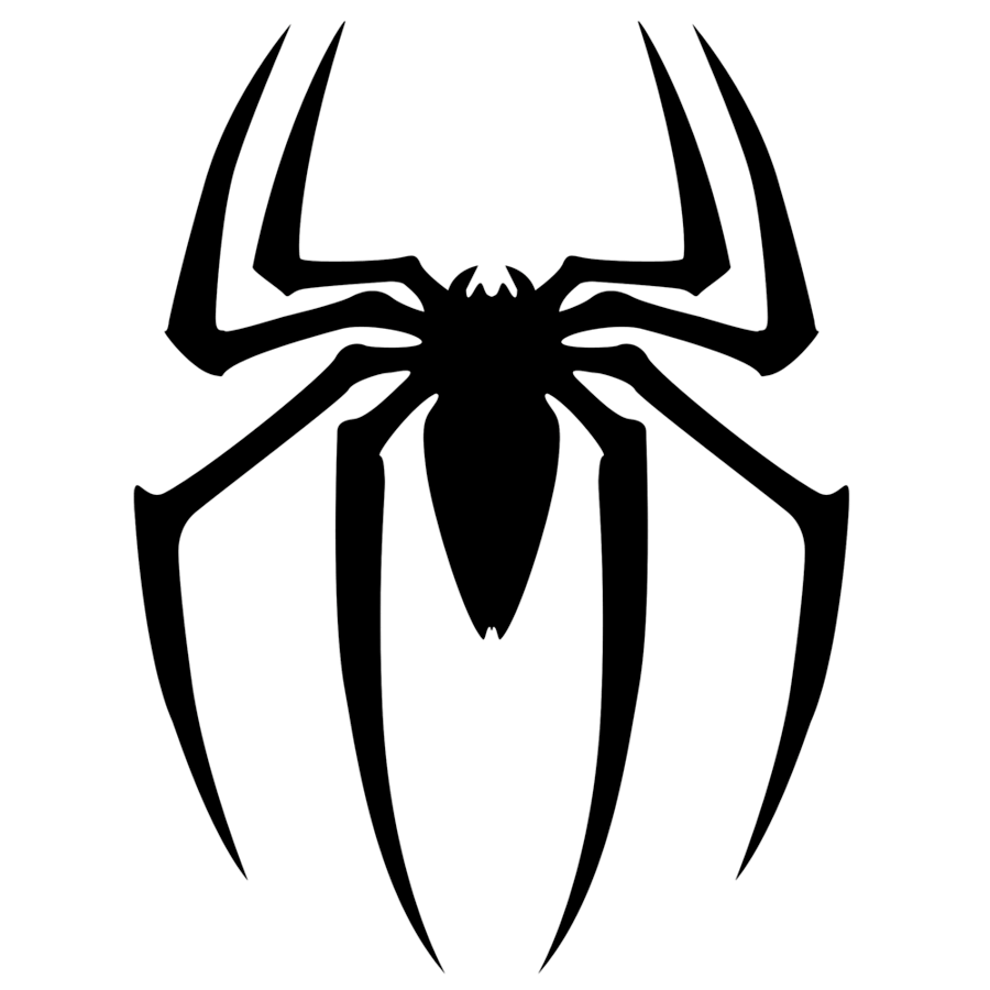 Black Spider Siluet Logo Transparent PNG Image
