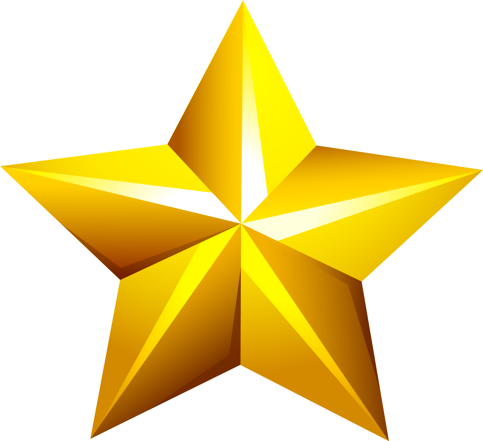 Abstract Star Gold Transparent PNG Image
