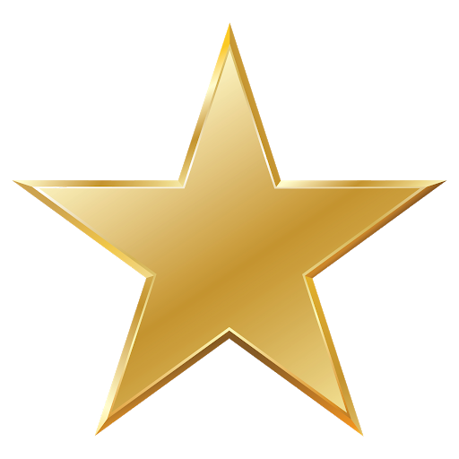 Abstract Star Gold Transparent PNG Image