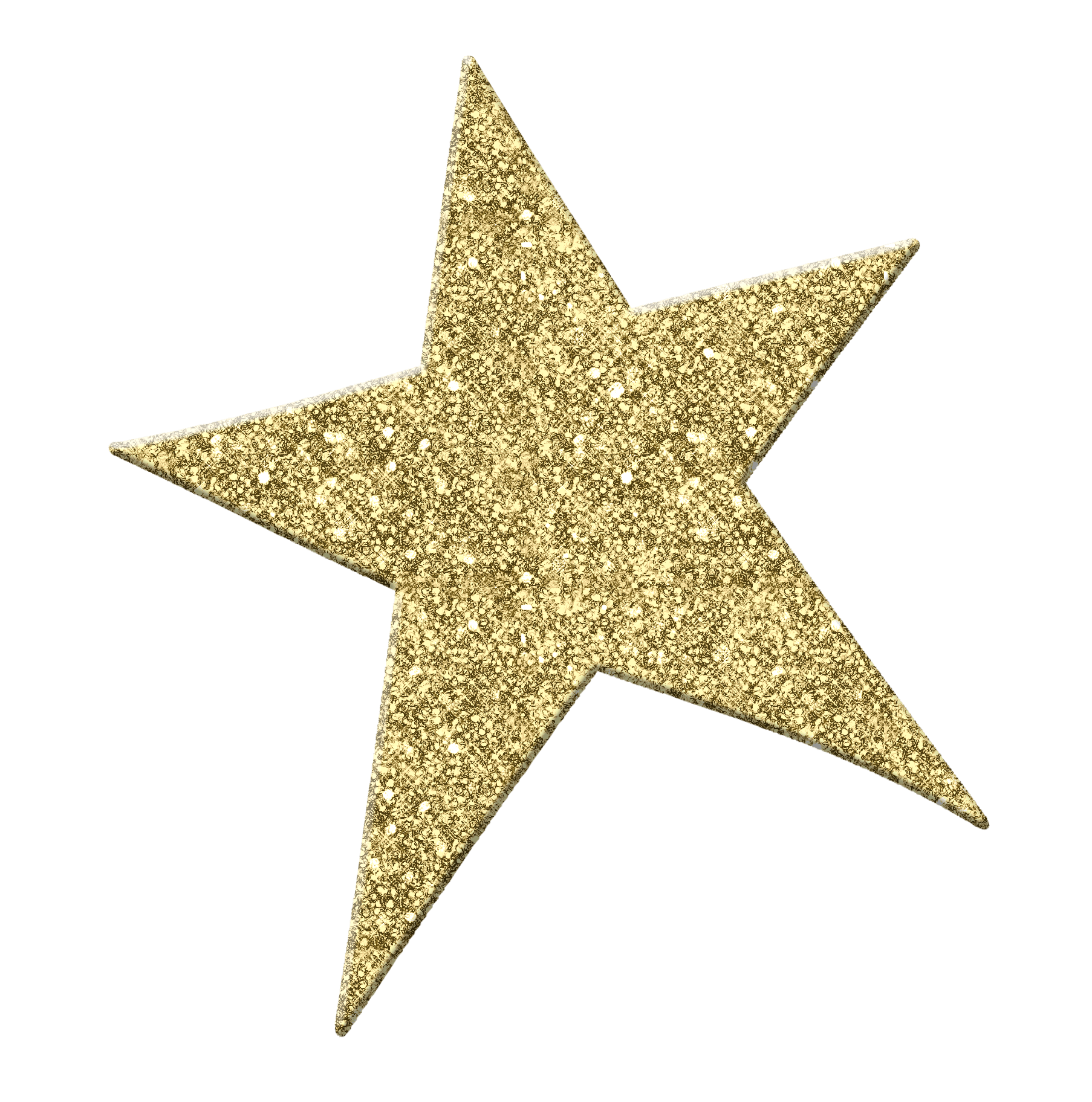 Star Glitter Gold Transparent PNG Image