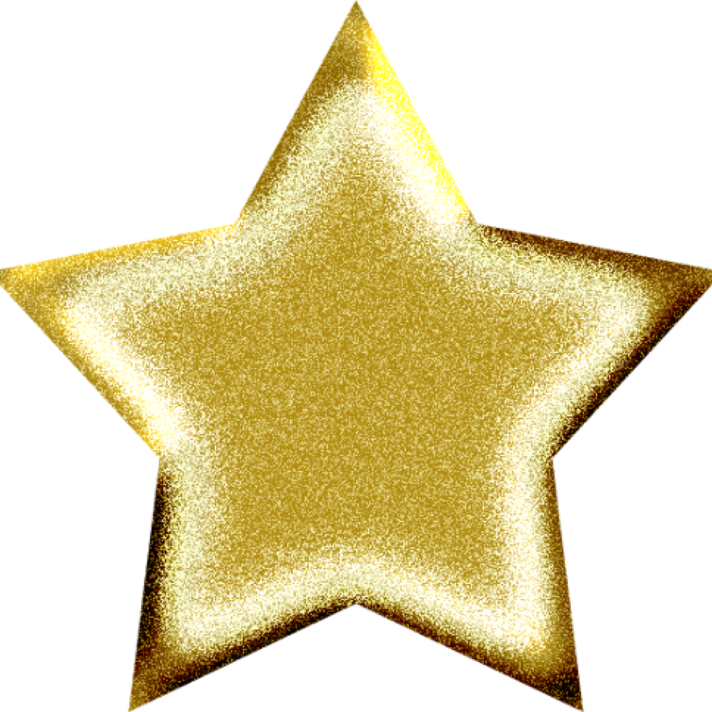 Star Glitter Gold Transparent PNG Image