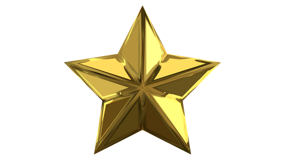 Vector Star Gold Transparent PNG Image