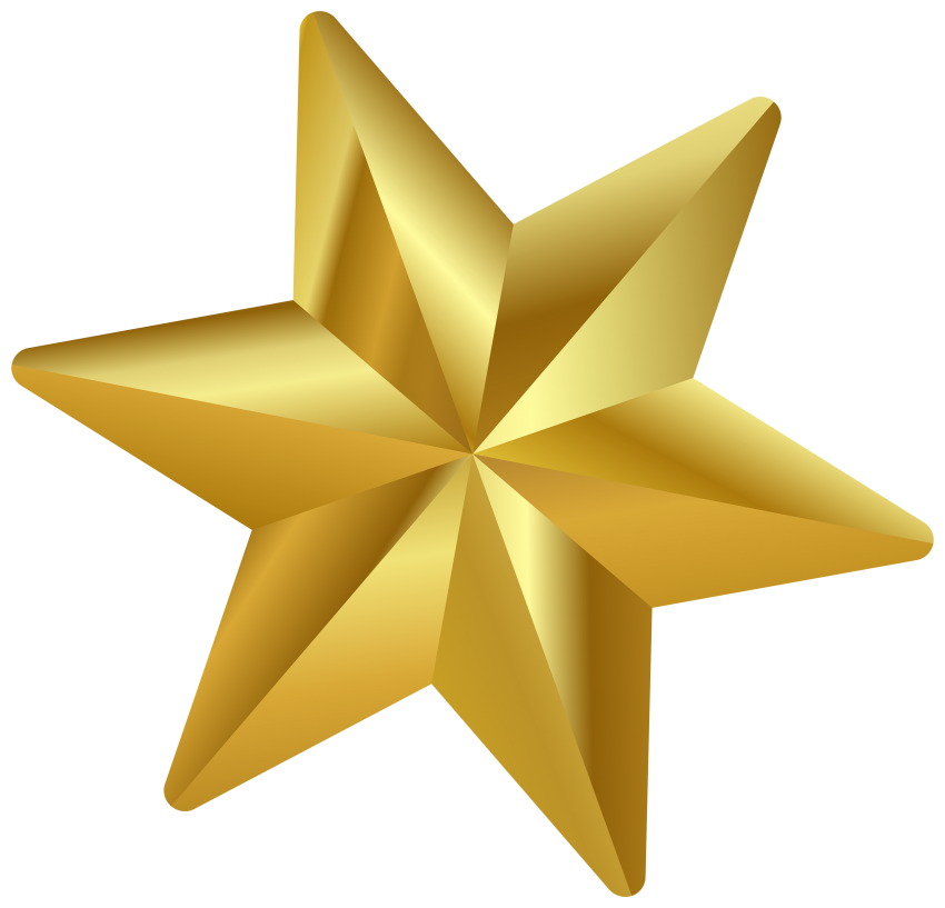 Vector Star Gold Transparent PNG Image