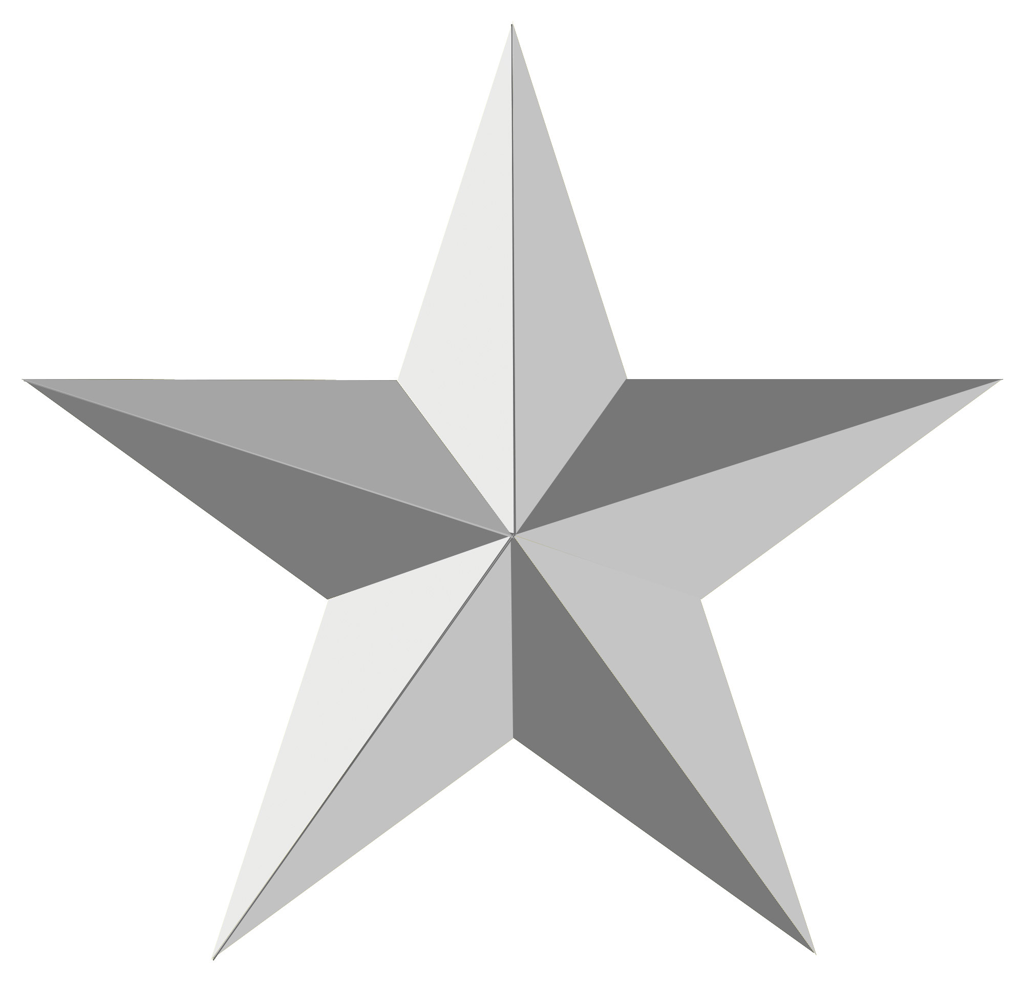 Gray Star Transparent PNG Image