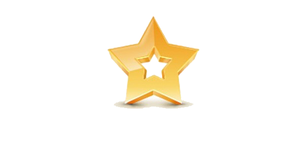 3D Gold Star Transparent PNG Image