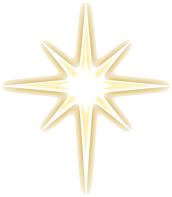Christmas Gold Star Transparent PNG Image