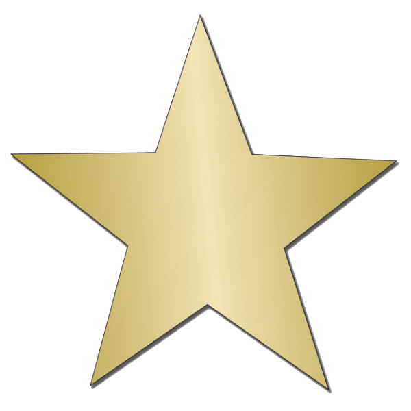 Gold Star Sticker Transparent PNG Image