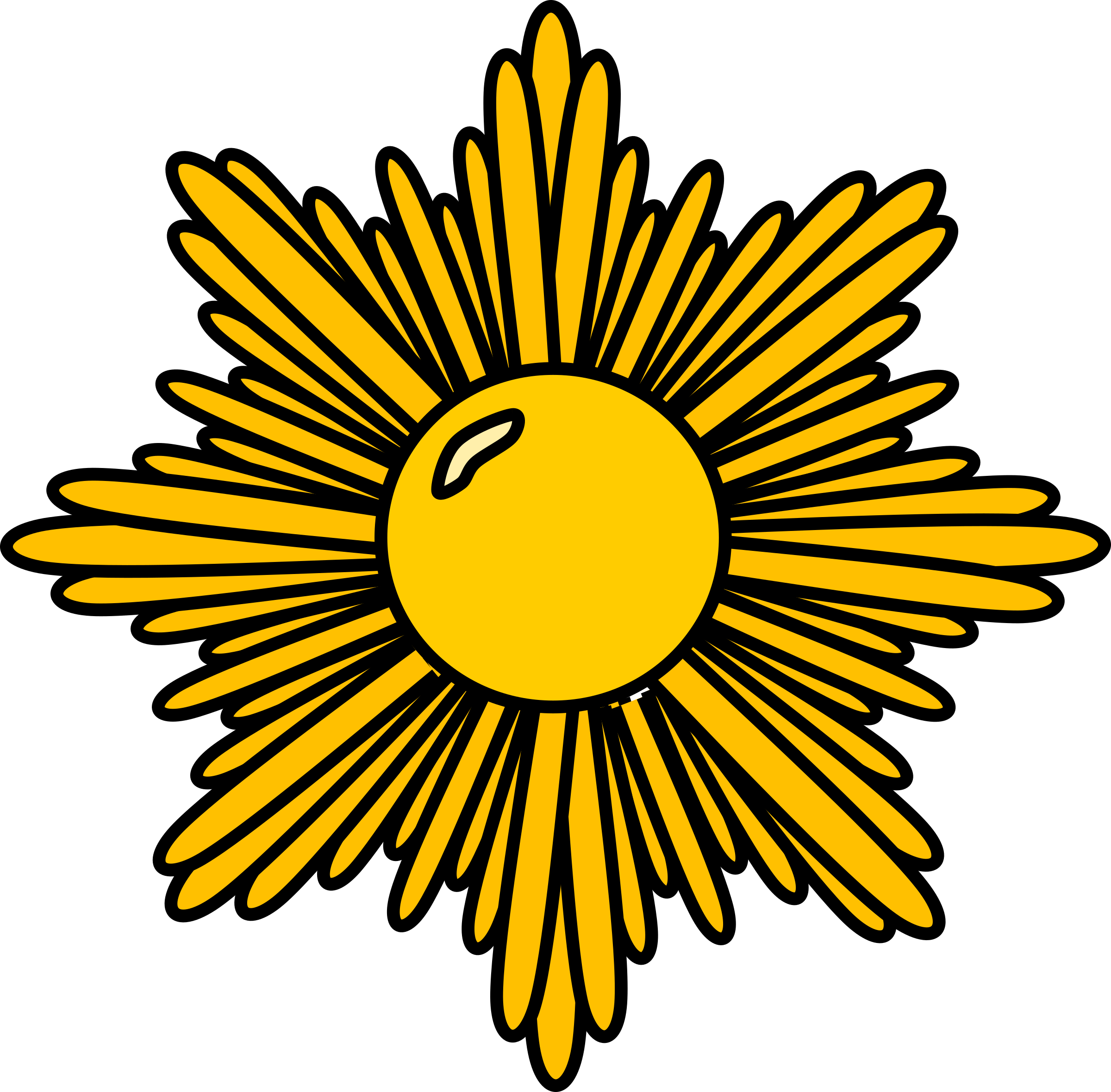 Gold Starburst Transparent PNG Image