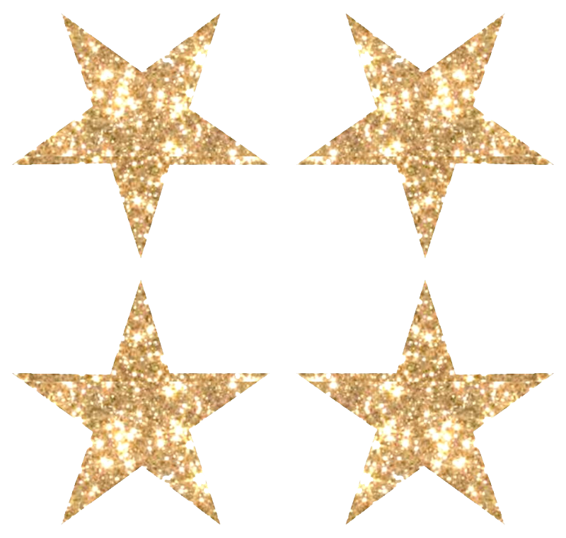 Gold Glitter Star Transparent PNG Image