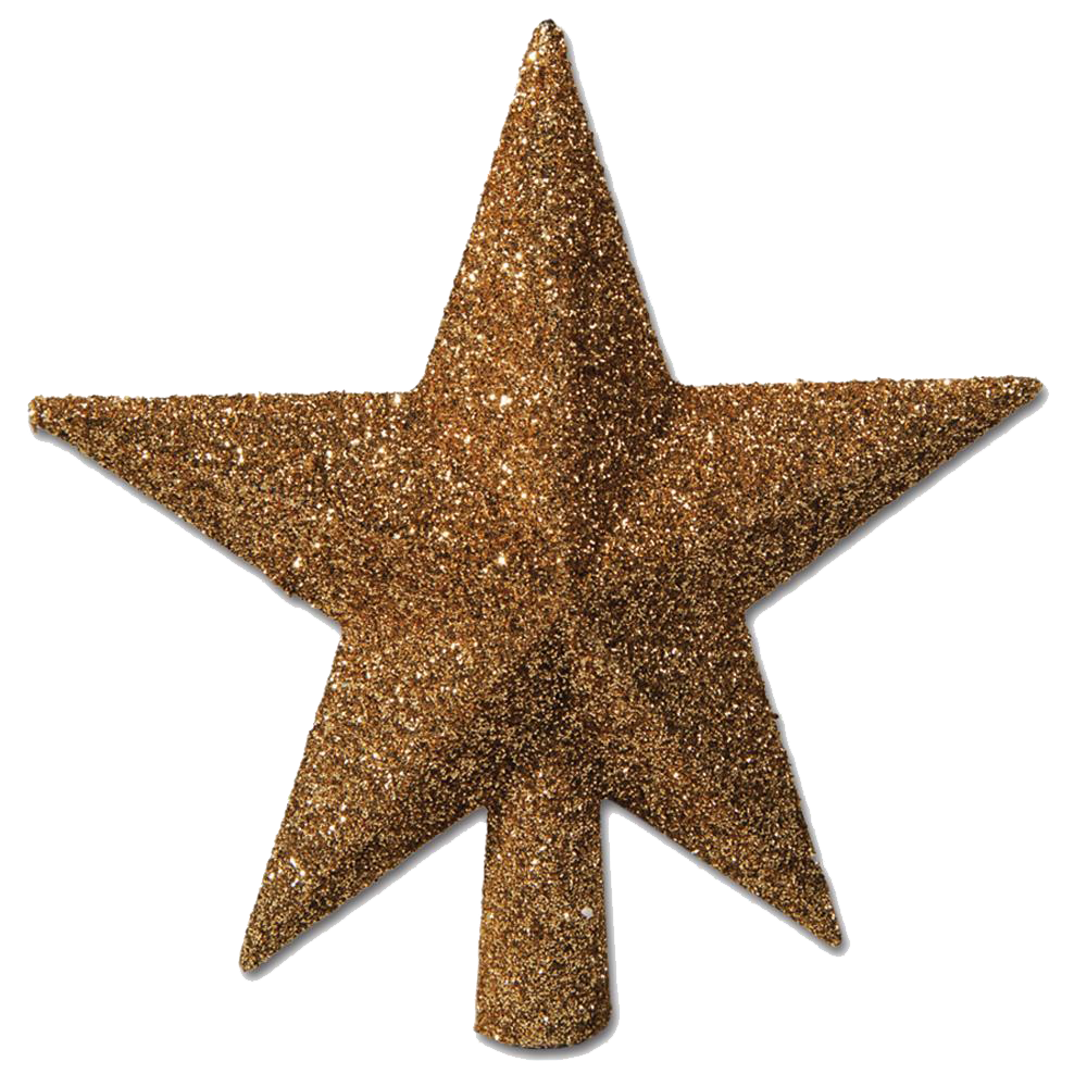 Christmas Gold Star Transparent PNG Image