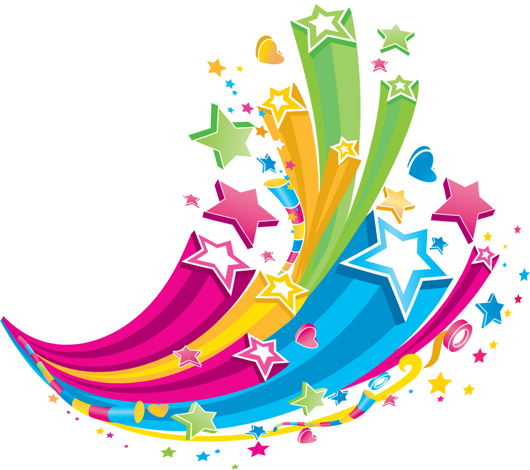 Stars, Colored Transparent PNG Image