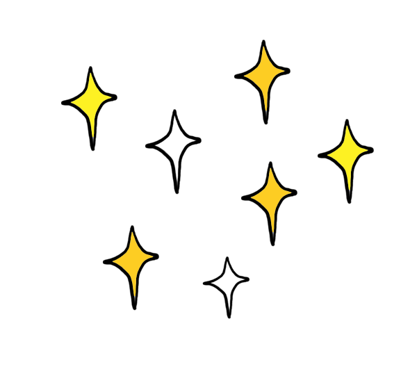 Doodle Diamond Star Frame Transparent PNG Image