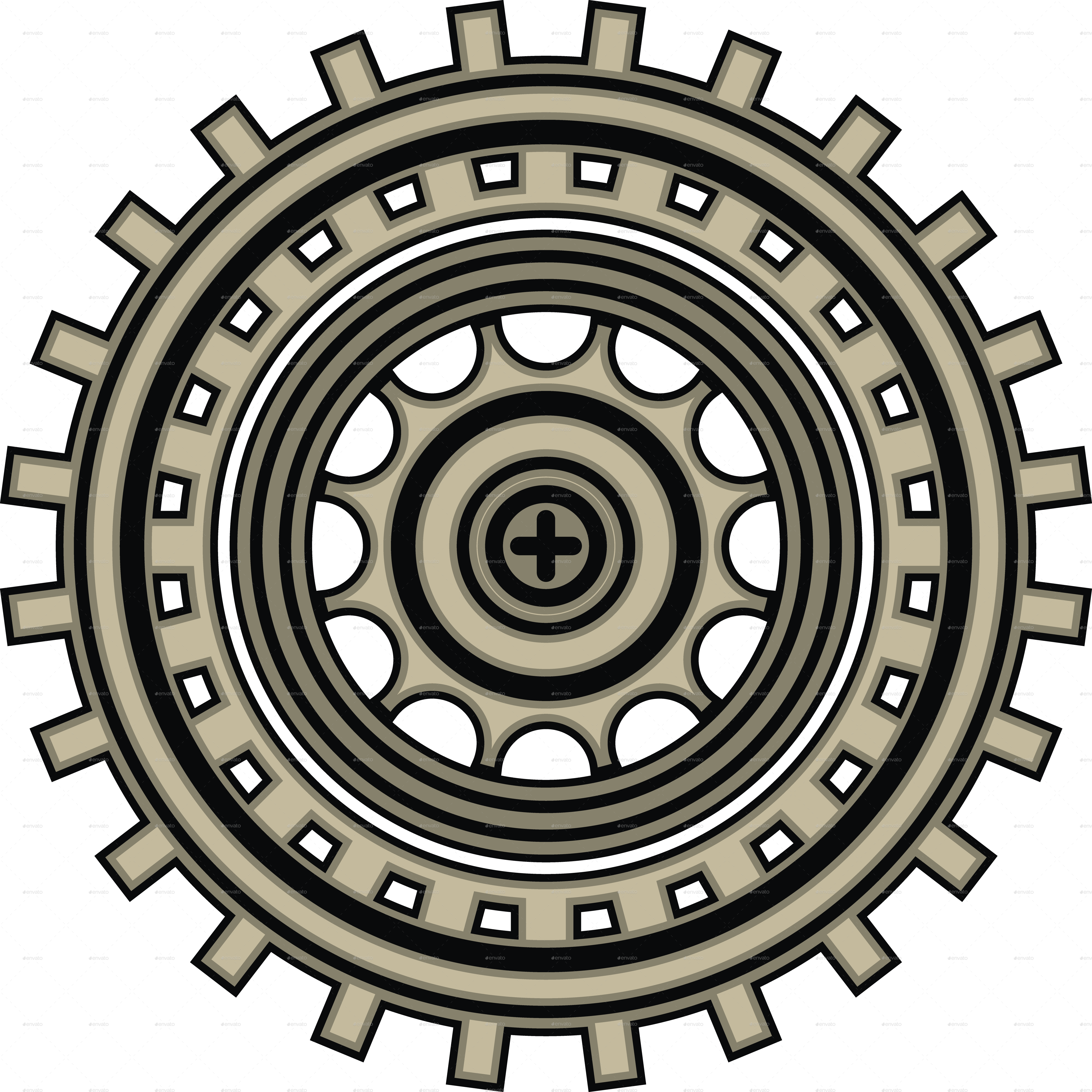 Steampunk Gear Transparent PNG Image