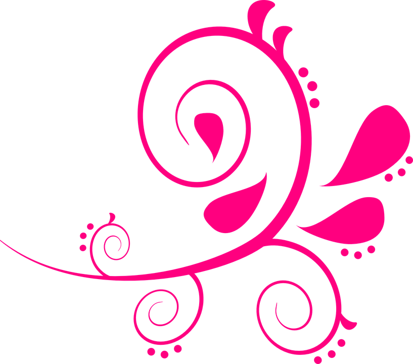 Floral Swirl Artistic Transparent PNG Image