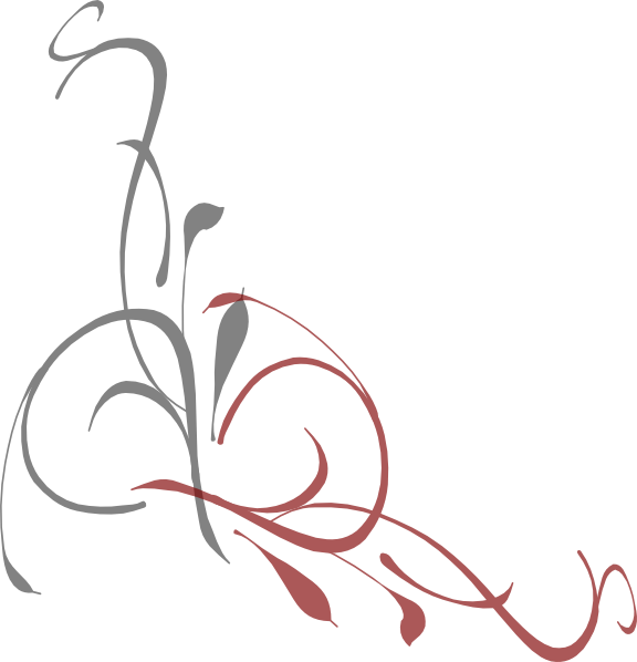 Floral Corner Swirl Transparent PNG Image