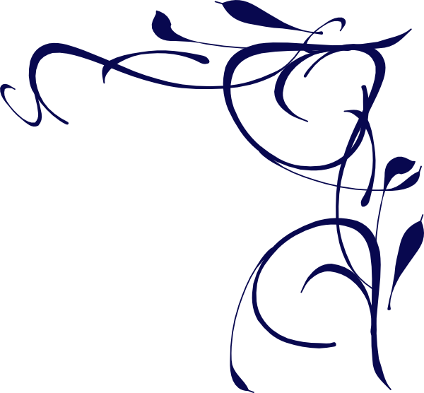 Floral Corner Swirl Transparent PNG Image