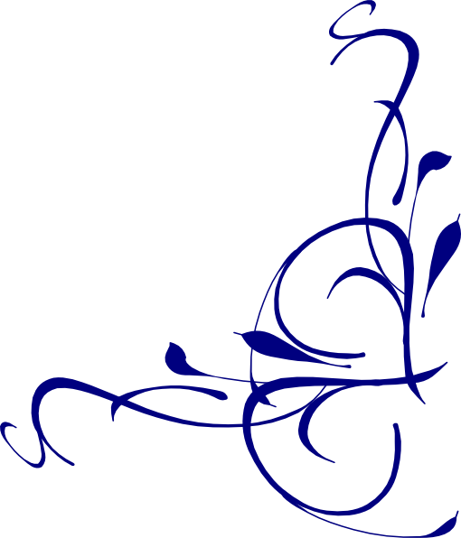 Floral Corner Swirl Transparent PNG Image