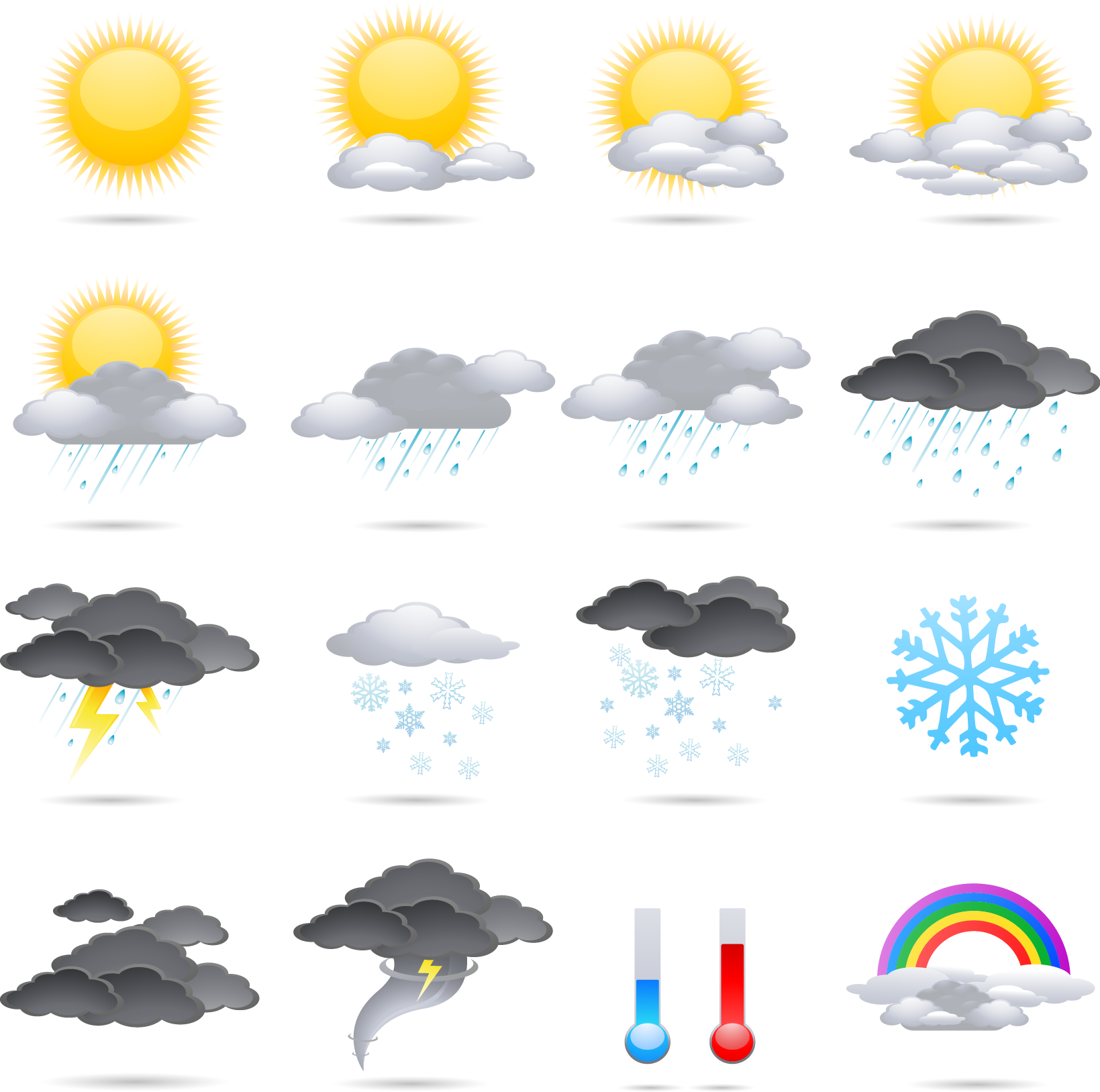 Color Meteorology Weather Vector Icon Transparent PNG Image