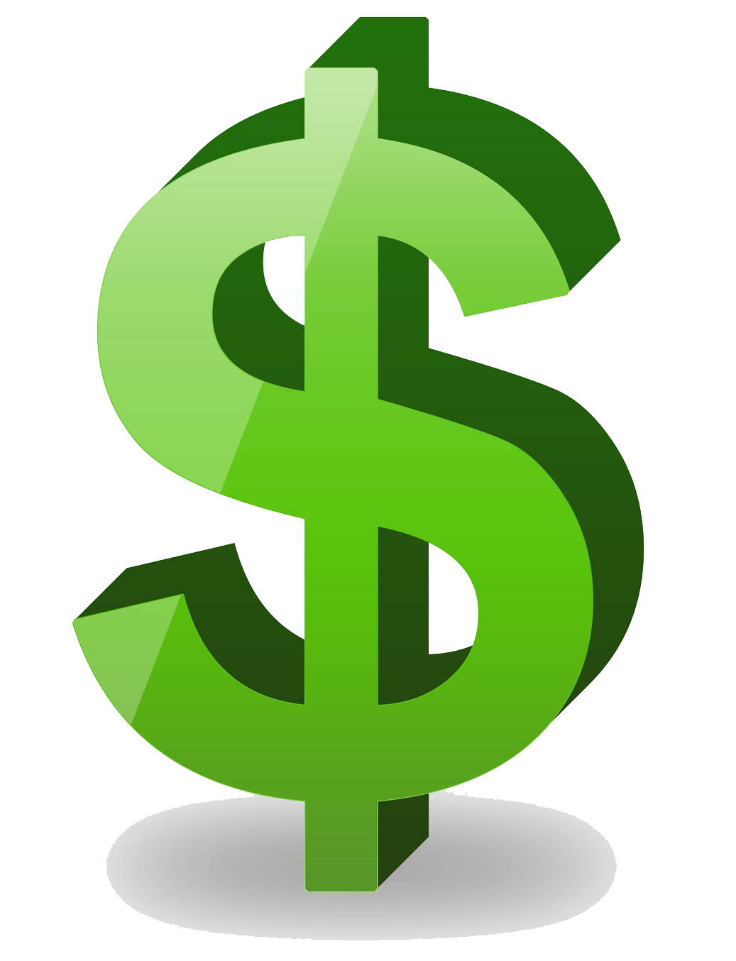 Green Symbol Dollar Sign Transparent PNG Image