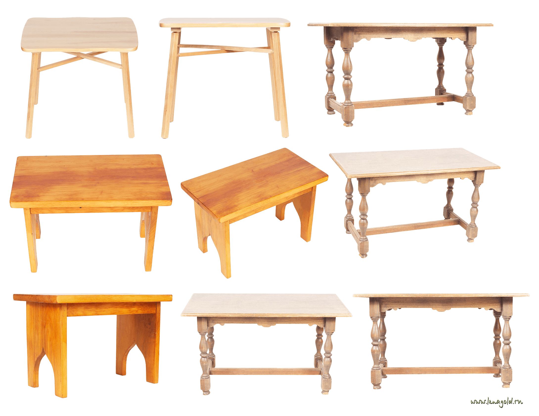 Wooden Tables Transparent PNG Image