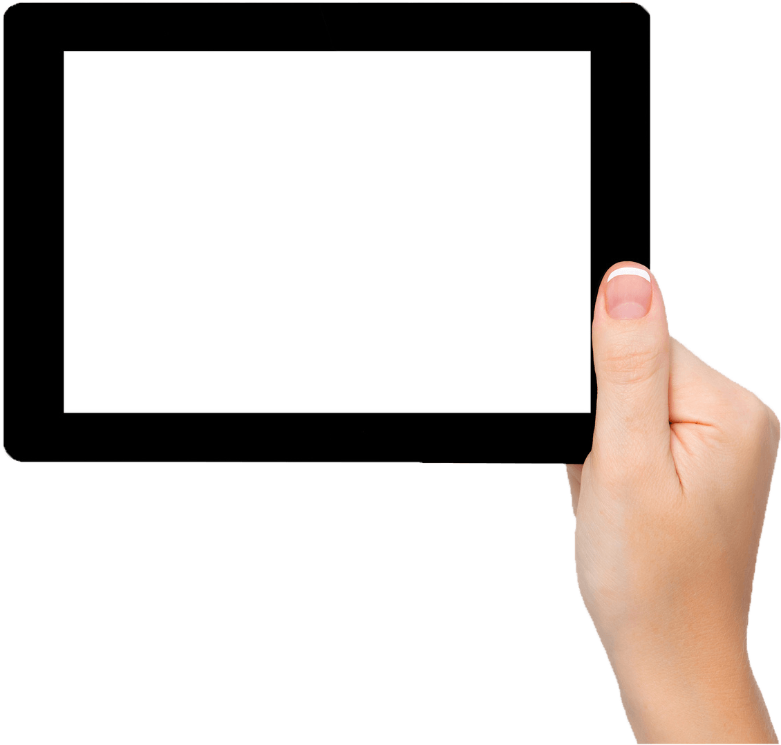 Tablet In Hand Transparent PNG Image