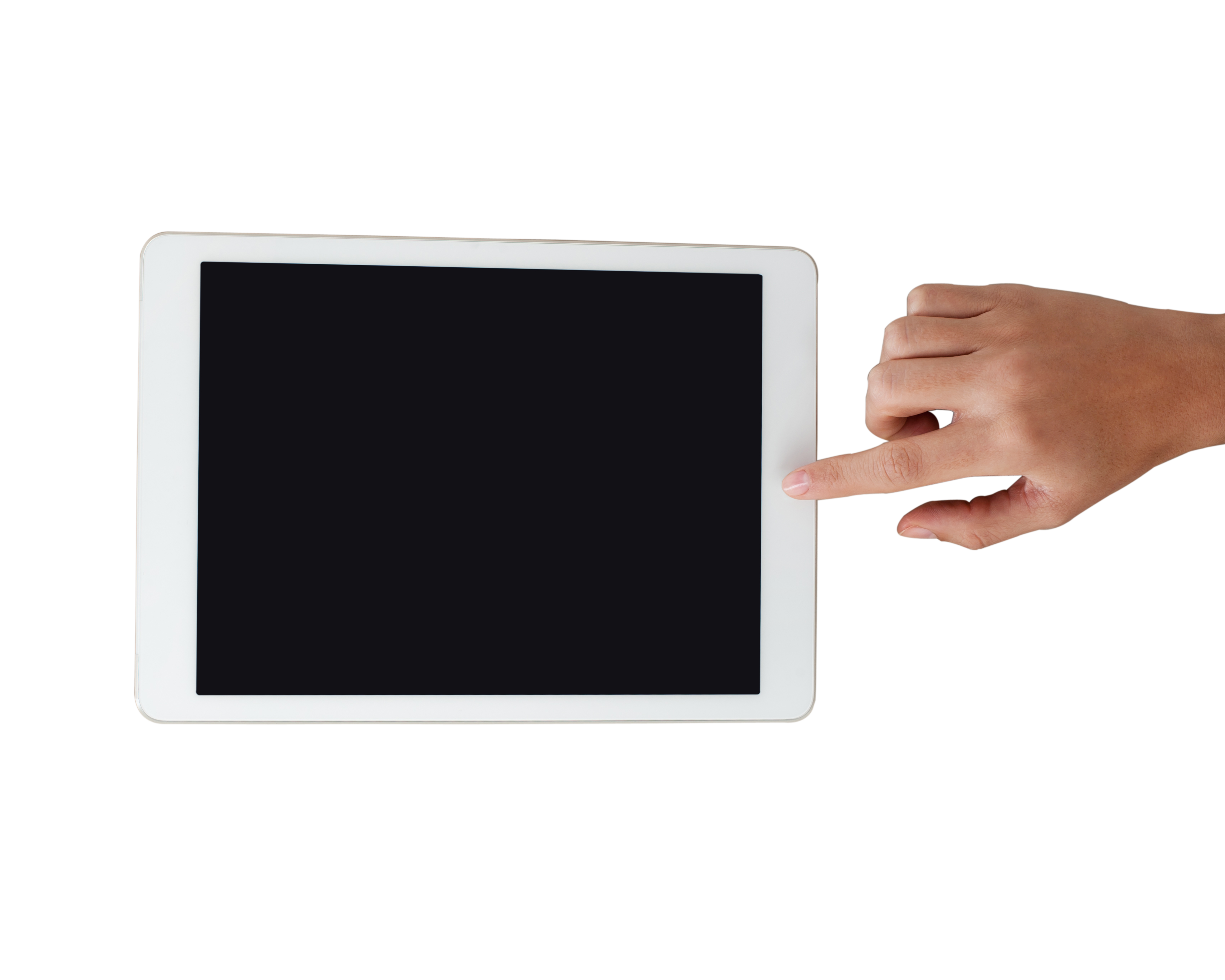 Real Screen Finger Tablet Transparent PNG Image