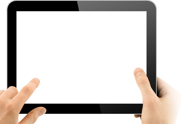 Real Finger Tablet Transparent PNG Image