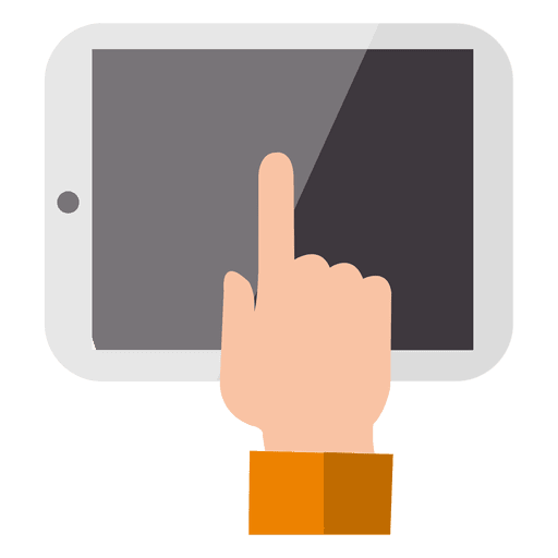 Vector Finger Tablet Hand Transparent PNG Image