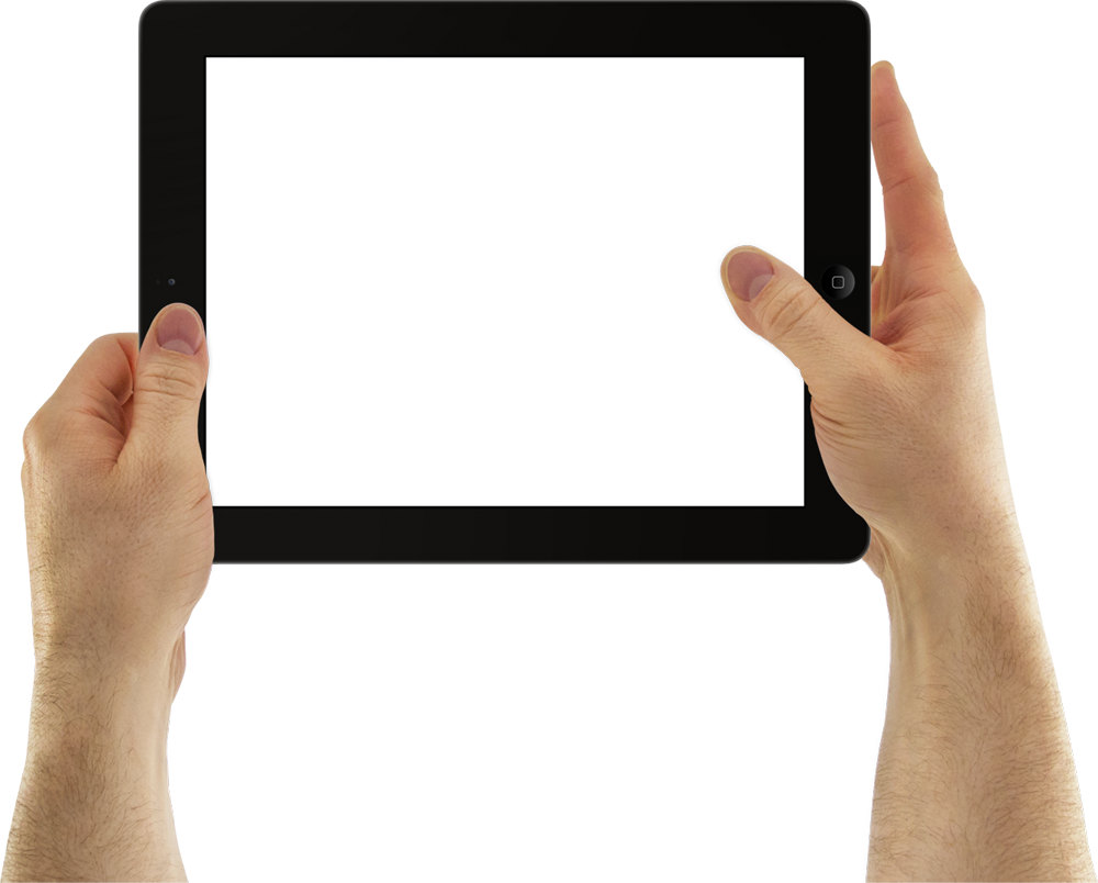 Tablet Holding Female Hand Transparent PNG Image