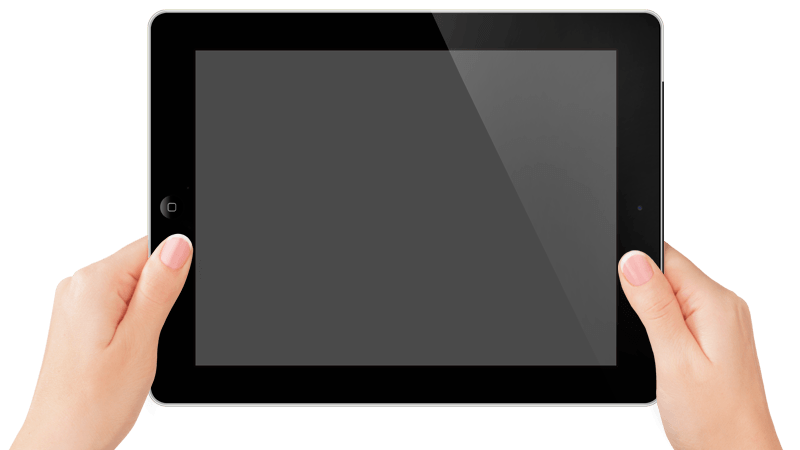 Tablet Holding Female Hand Transparent PNG Image