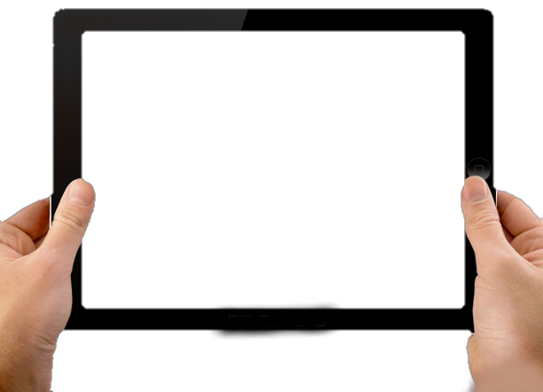 Tablet Holding Hand Transparent PNG Image