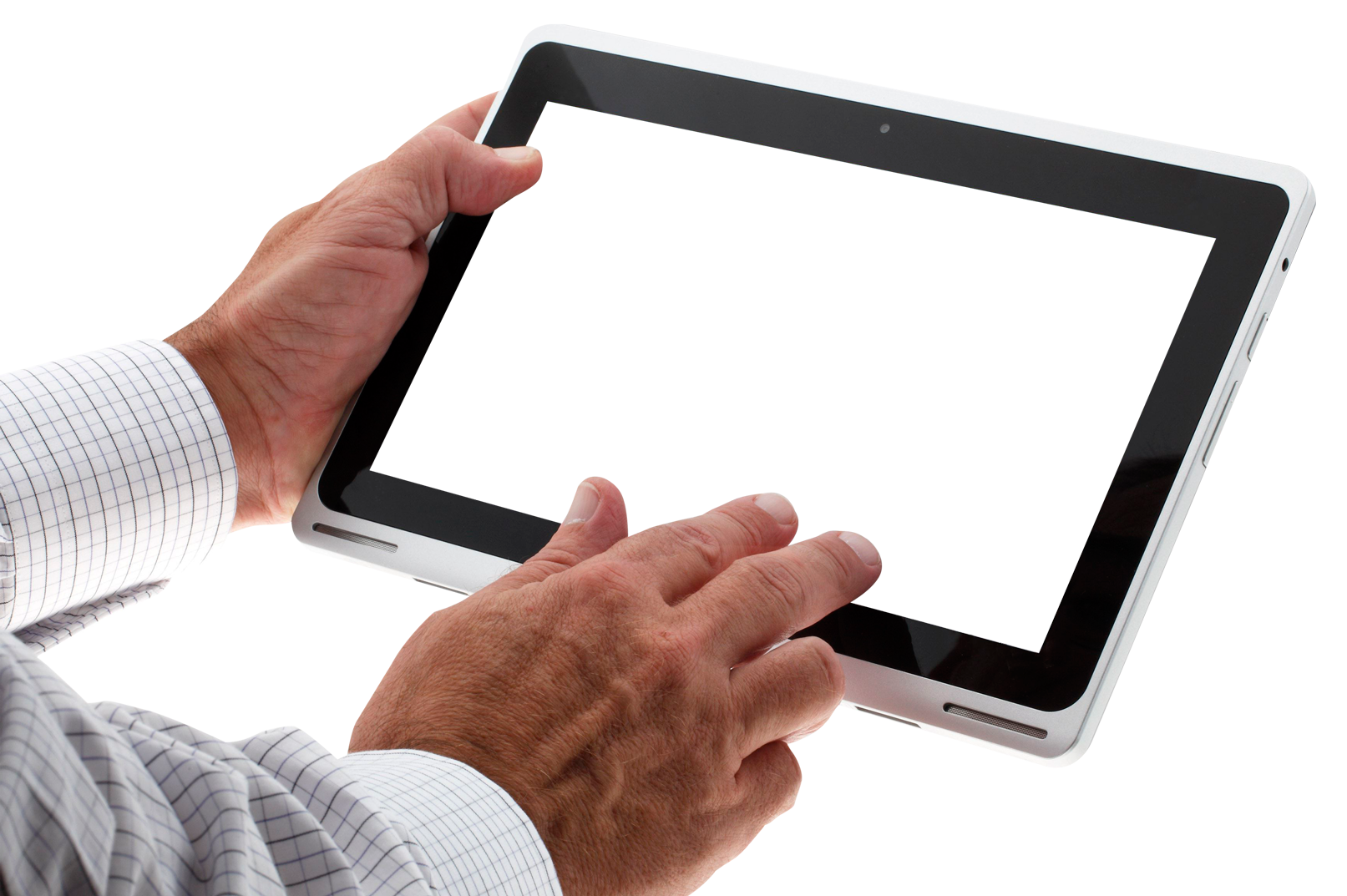 Male Tablet Holding Hand Transparent PNG Image