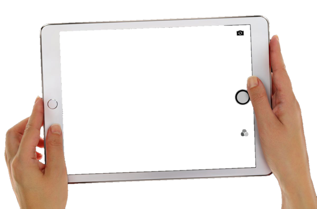 Hand Tablet Holding Mockup Transparent PNG Image