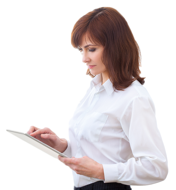 Girl Tablet File Transparent PNG Image